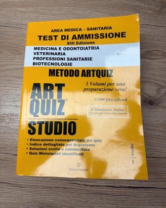 Libro artquiz per test di ammissione med-odo-vet