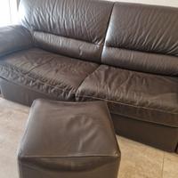 Divano letto in pelle