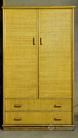 Armadio Rattan Paglia Vienna Vintage Boho