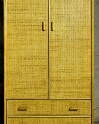 Armadio Rattan Paglia Vienna Vintage Boho
