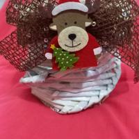 Vasetto in vetro con decorazione natalizia