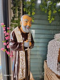 Statua di San Pio Padre Pio Altezza 80cm cemento