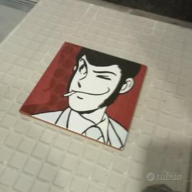 Mattonella in ceramica con disegno Lupin.