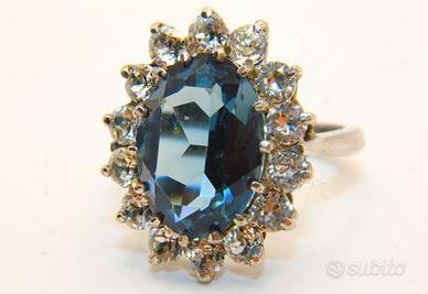 Stupendo anello Vintage argento zirconi