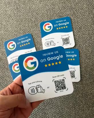 NFC / QR Code Adesivo recensioni Google 