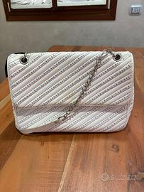 Borsa a tracolla bianca con logo Gaelle