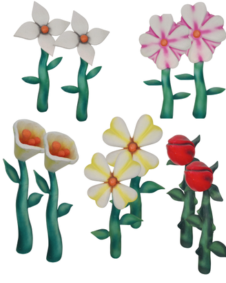 Set fiori in polistirolo da allestimento