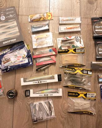 Lotto spigola spinning Duo Jackfin Black minnow