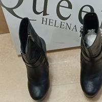 Stivaletti Queen Helena N.35 Tacco Largo e Plateau
