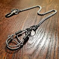 Catena biker portafoglio inox con moschettone