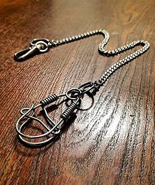 Catena biker portafoglio inox con moschettone