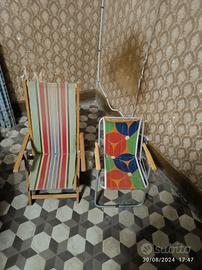 sedia e sedia a sdraio per bambini