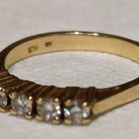 anello oro 18 kt con 5 diamanti
