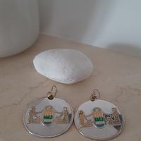 Orecchini Egitto argento 925 e smalto vintage