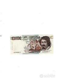 100000 Lire Caravaggio 1° Tipo