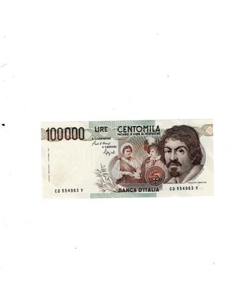 100000 Lire Caravaggio 1° Tipo