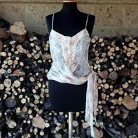 Sportmax top seta camiciola con fascia 44