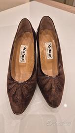 scarpe camoscio marroni