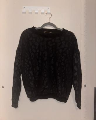 felpa leopardata black