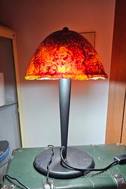 lampada da tavolo con vetro Murano antichizzato 