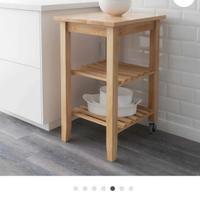 Mobiletto in legno massello ad isola per cucina 