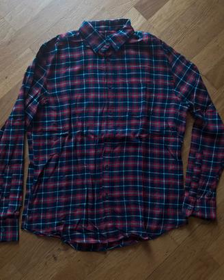 Camicia a quadri boscaiolo OVS rossa/blu