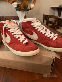 Nike BLAZER HI SUEDE (VNTG) n.10,5 Rosse
