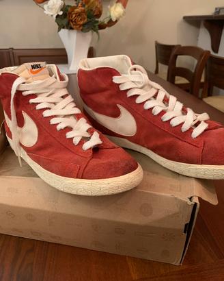 Nike BLAZER HI SUEDE (VNTG) n.10,5 Rosse