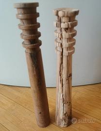 2 zed/Djed egizi in legno protezione, esoterismo