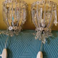coppia applique vintage con cristalli