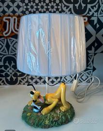 Lampada Abat-jour Pluto Walt Disney Statuetta