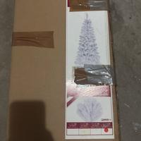 Albero di natale bianco più addobbi