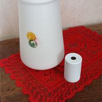 Lampadario in vetro bianco anni 60