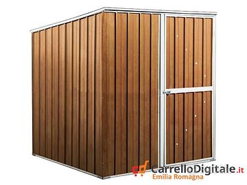 Box da giardino lamiera 175x185cm 2,92mq fin legno