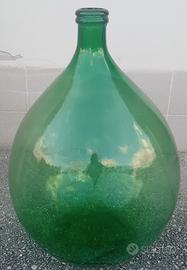 DAMIGIANA IN VETRO VERDE