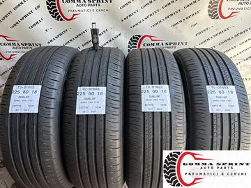 4 PNEUMATICI 225/60 R18 DUNLOP ESTIVE
