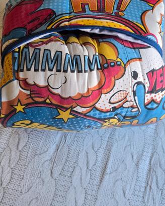 trapunta fumetti invernale per letto singolo