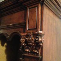 Mobile libreria- Credenza antica in legno massello