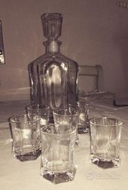 bormioli bottiglia e bicchieri