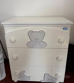 Fasciatoio mobile con cassetti