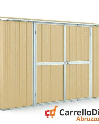 Casetta in lamiera per esterno 307x100cm beige