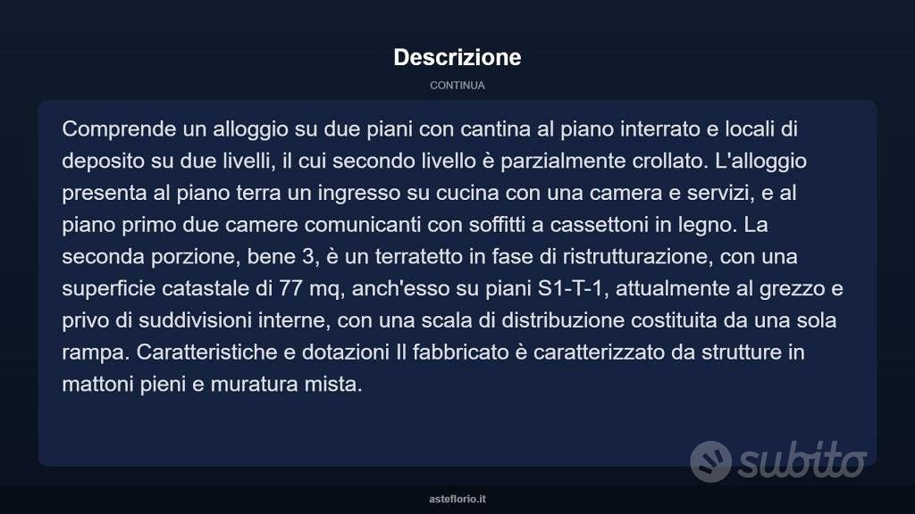 Immobile in asta di 175 m² con più di 5 locali a C - Vista 5
