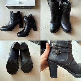 Tronchetti, stivaletti in pelle, scarpe col tacco