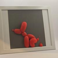 3D Quadro design moderno cane palloncino