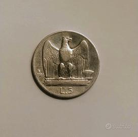 Moneta da 5 lire del 1926 - Vittorio Emanuele III 
