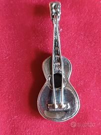 Miniatura chitarra argento 800 vintage 