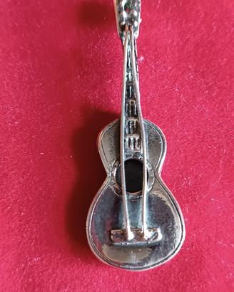 Miniatura chitarra argento 800 vintage 