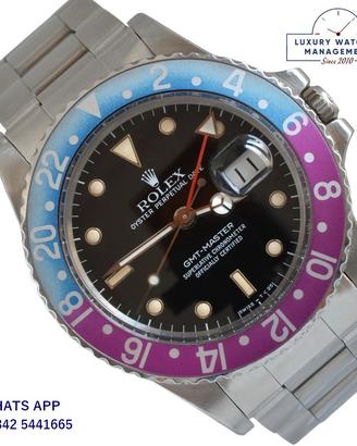 ROLEX GMT Master 16750 never polished fuchsia 1986