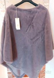 Poncho in pelliccia ecologica