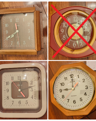 Orologi da parete vintage anni '80 - 35€ cad